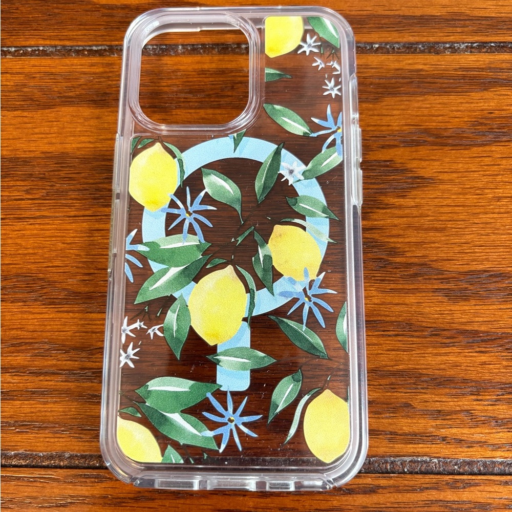 OtterBox Symmetry Series Clear Vintage Vacation iPhone 13 Pro Limoncello pattern